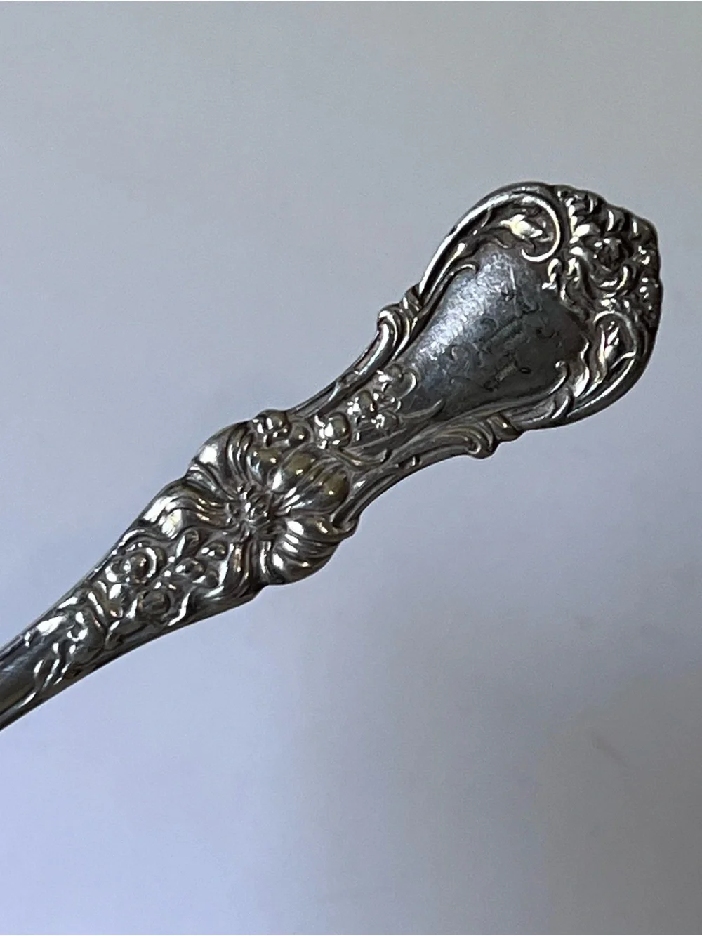 Antique R. Wallace Silverplate Floral Pattern Dinner Fork Pat: June 6 1903 Mono